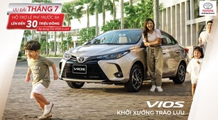 Toyota Hùng Vương triển khai chương trình ưu đãi lên đến 30 triệu đồng cho Vios tháng 7