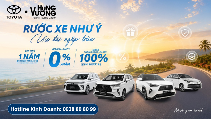 THÁNG 8 RỰC RỠ VỚI ƯU ĐÃI CỰC KHỦNG TẠI TOYOTA HÙNG VƯƠNG