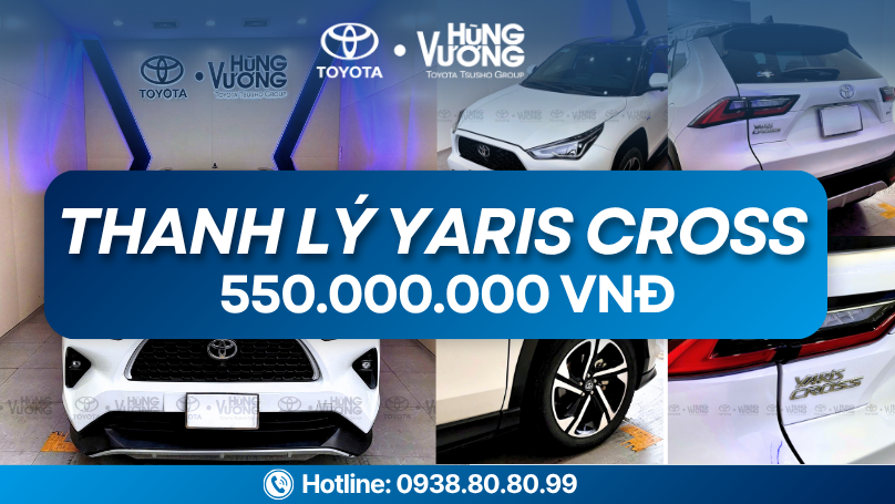 THANH LÝ TOYOTA YARIS CROSS – GIÁ CHỈ 450 TRIỆU!